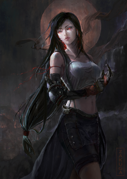 zakuga:  I wanted to capture the moments that were meaningful the story. This is Tifa leaving behind a burning Nibelheim and her dead father to go fight Sephiroth, were our story of Final Fantasy 7 starts for many of the characters. But if you are a huge