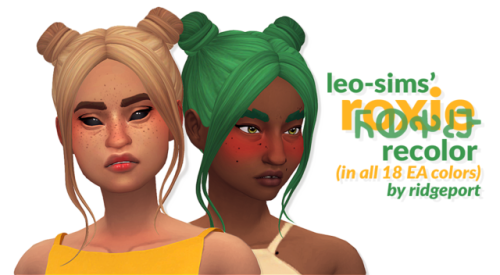 ridgeport: leo-sims’ roxie hair EA recolor.i absolutely adore this beautiful hair by @leo-sims