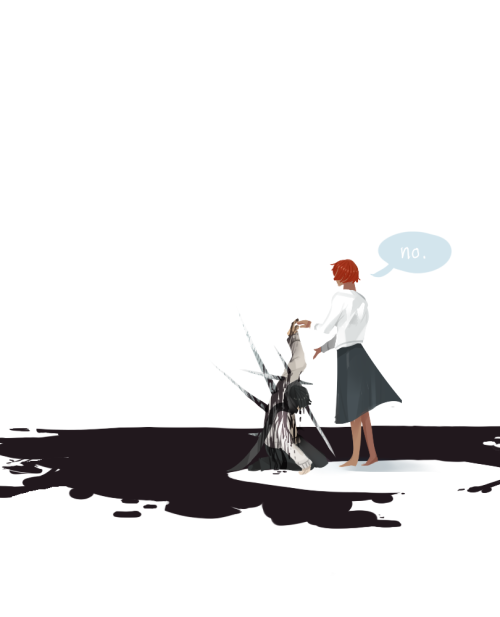 mercenary-tributary:he pretends thatthe thing she dragged out of the lake a year laterisn’t him anym