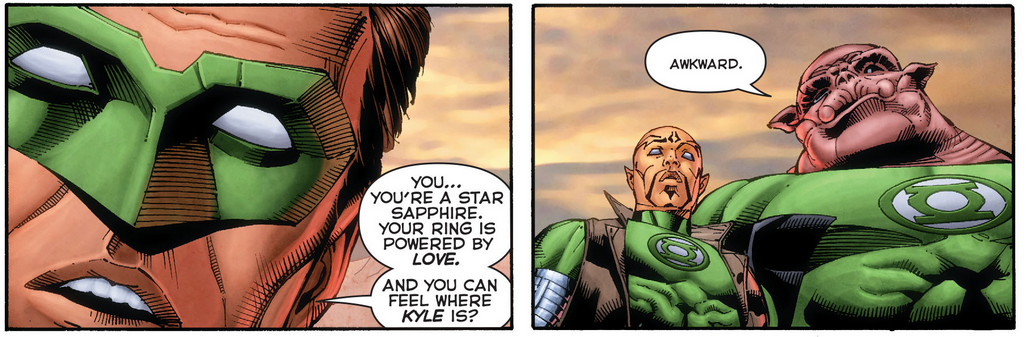 comiccorp:  Kilowog is always there to illustrate Hal’s pain that Carol loves Kyle