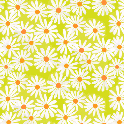 abbygalloway:Chartreuse 70s daisies