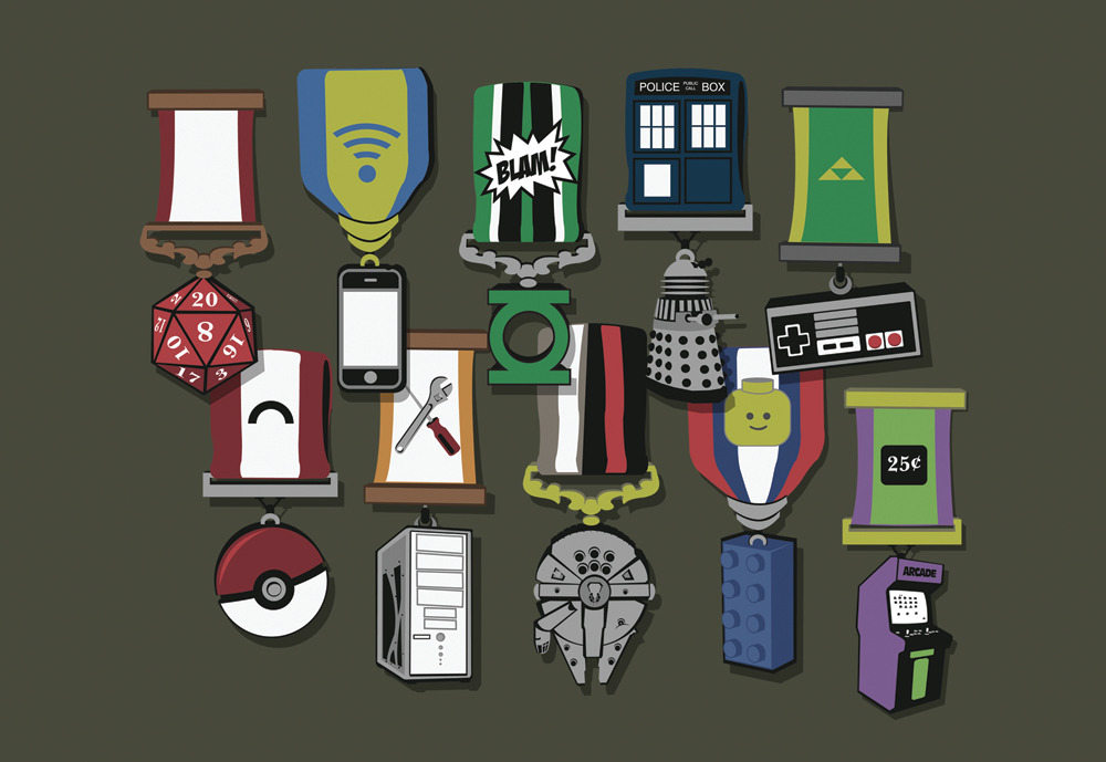 pwnlove:  Geeky Medals of Honor Don’t just be a nerd, be a well decorated nerd