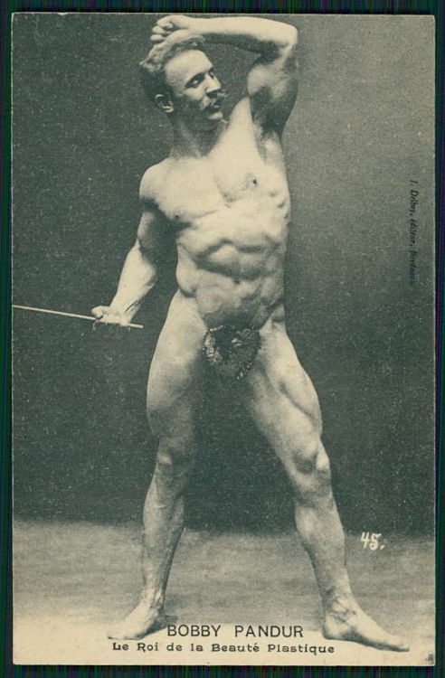 Early body builder Bobby Pandur (spelled in some of his publicity material and magazine features as 