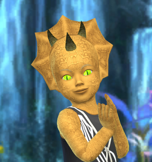 zaneida-and-sims4: Tricera-Head v2 and Tricera-horns for children and toddlershead _hair_horns _skin