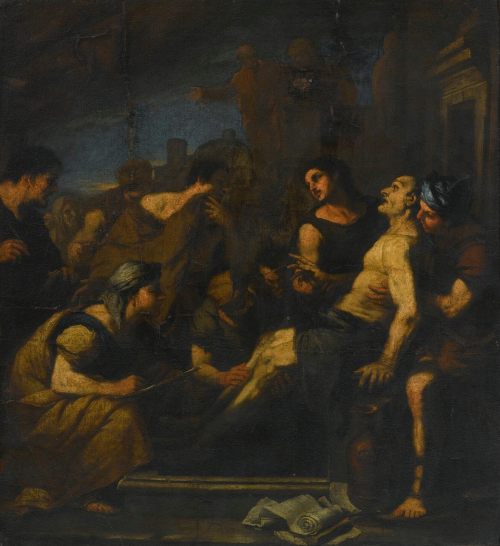 The Death of Seneca by a follower of Luca GiordanoItalian, possibly 17th centuryoil on canvasprivate