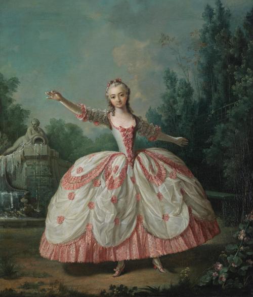 history-of-fashion:ab. 1723 Attr. to Antoine Pesne - The dancer Marianne Cochois(Alte Pinakothek)