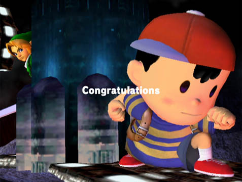 essemkato:  tkowl:The congratulation images in smash are either hilarious or make me worry very much for sakurai   