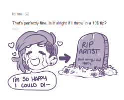artoftabby:  -cries on floor tip your artists