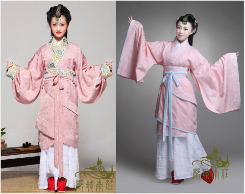 Traditional Chinese clothes, hanfu, in various types. 都城南庄