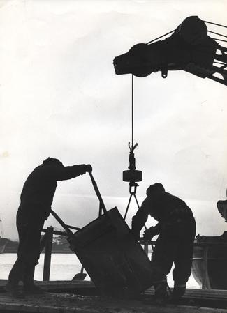  Quality shot from the Free Port of Copenhagen an early morning in the 50s. To let you smell th