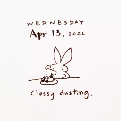 A light dusting of aesthetic #abunaday #daily #bunny #doodle #aesthetic #dusting #一日一兔 #撒粉 #美感显贵ht