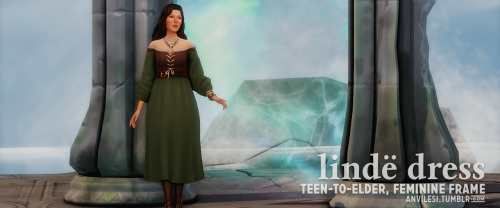 anvilesi:[TS4] lindë dress by sforzinda — i don’t quite know what this is supposed to be, other than