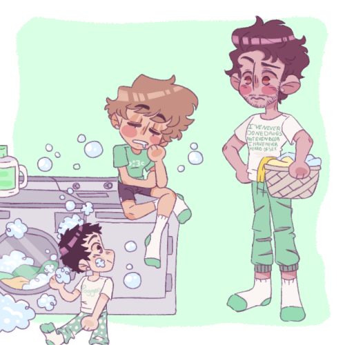 modern AU- laundry day in the djarin-skywalker household