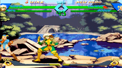doctorbutler:  standing720s:  Rogue steals moves from the Street Fighter cast  This