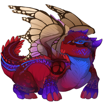 Love her skink/runes mix with those colours, but did the wings have to be so drab??I like her but sh