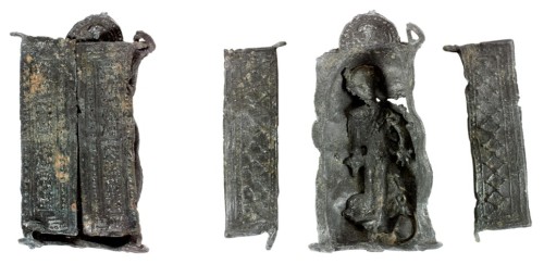 Portable shrine  2nd - 5th century CE. Left: Shrine with doors closed. Right: with doors open. Made 