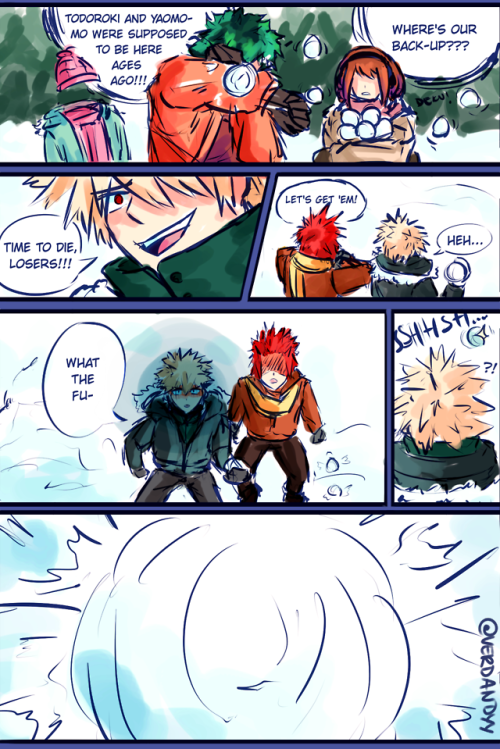 verdandys-art: TodoMomo Christmas - Day 3: Snowball Fights/ Snow Angels/ Snowed InI like thinking I&