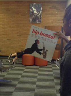 librarysleevefacing:  It takes some serious ab strength to play the sax that way, but Boots Randolph is up for it. 