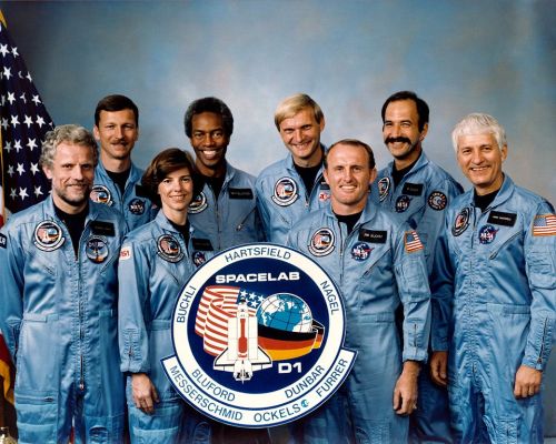 The crew of STS-61-A was the largest ever aboard any single spacecraft from launch to landing. 