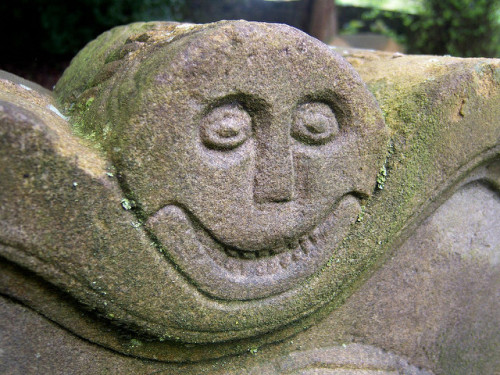 Skulls &amp; skeletons on grave markers in various centrally located Scottish cemeteries.