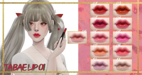 sims4 cc tabae lip 01  · 11  Swatches·  non HQ·  Do no