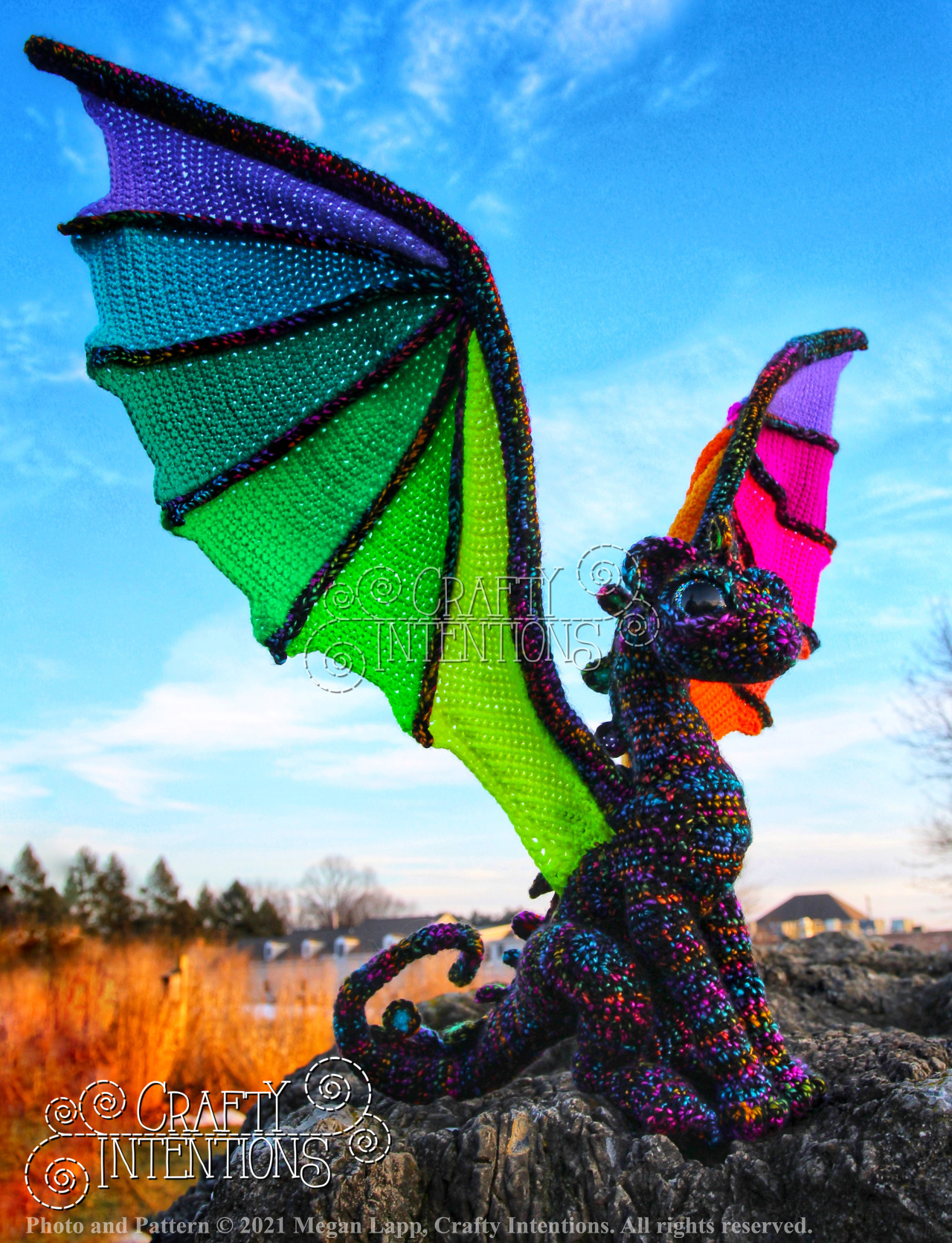 Bright Green Long Neck Dinosaur Crochet Amigurumi by Crafty Intentions