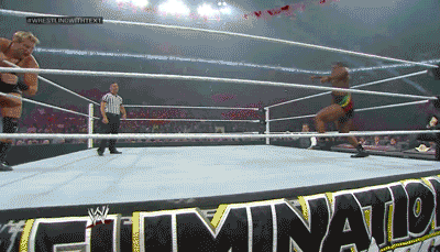 wrasslormonkey:  Big E [BLANK] with a huge spear (by @WrasslorMonkey)