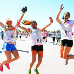 Anonymous runners during The Color Run in ATX 2013.
