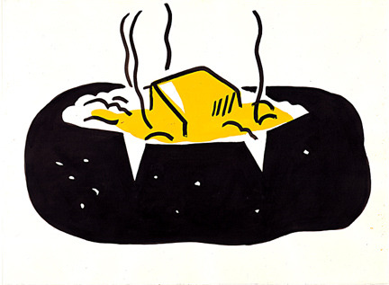artist-lichtenstein:  Baked potato, 1962, Roy Lichtenstein Medium: ink