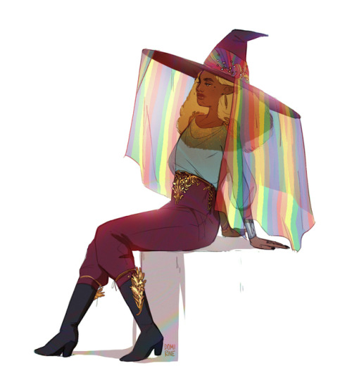 moschicanes: domirine: day 17 - taako, the adventure zone: balance happy pride month! [image descrip