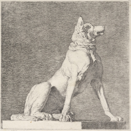 En siddende hund efter en antik på Charlottenborg = Seated Dog (after the Antique Sculpture in Charl