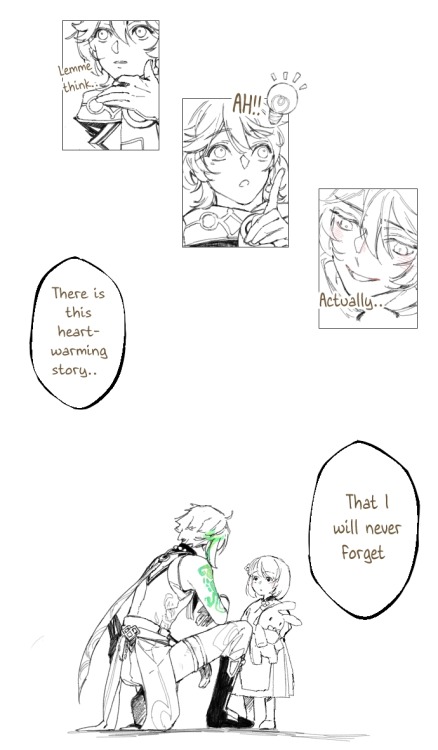 shinageha: The story with Little Lou with a little touch of myself for Xiao x Aether feels  