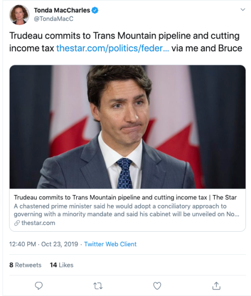 allthecanadianpolitics:  Tell me again why we had to vote Liberal to avoid the Conservatives destroying the Environment and throwing away our government’s revenue to fund tax cuts? Because those two things are the Trudeau Liberal government’s biggest