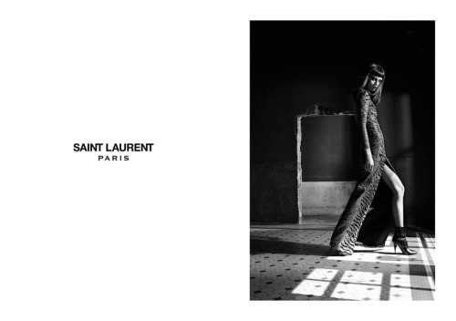 Saint Laurent. Ad campaign FW1516Creative Director: Hedi SlimanePhotos: Hedi SlimaneModel: Katy Dron