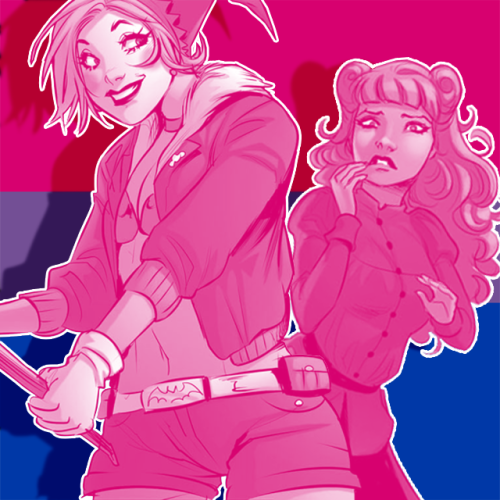 mlm-kiri: Bi DC Bombshells Harley Quinn and Poison Ivy icons requested by Anon!Free to use, just reb