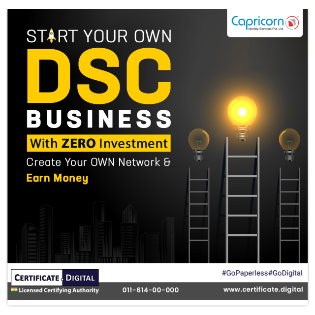 Start Your Own DSC Registration Authority To Make More MoneyCapricorn CA has effectively turned into a Certified Authority (CA) by the CCA (Control of Certifying Authority). The organization is presently approved to make Digital Signature Certificates. #digital signature business  #dsc partner program  #dsc business opportunities #dsc franchise #dsc registration authority  #DSC business Plan