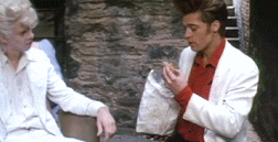 rustyryan11:  Brad Pitt eating in movies.