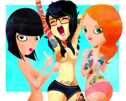 isroo:  Favorite Suicide Girls Mel, Radeo &amp; Lass ♥ ♥ ♥