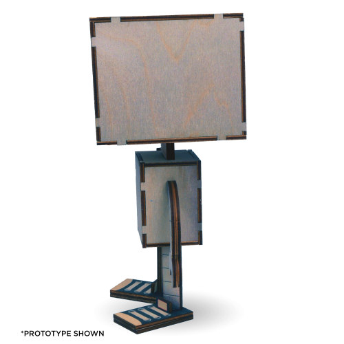 Meet Flatbot!Made of lasercut 1/8&quot; birch plywood, this special Flatbot robot stands 8½&quot; ta