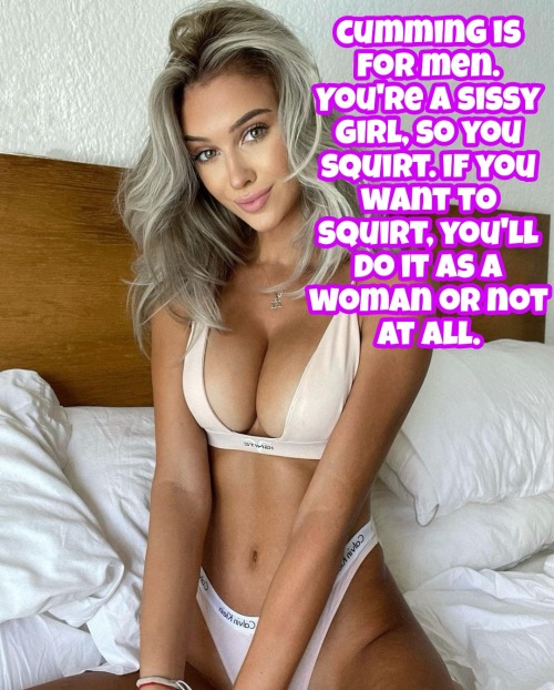 nicolesissystuff:sissytiffanixo-deactivated20221:How to squirts like a girl? Just lock your dick in a smallest cage, never touch it again, get your boicunt fucked by dildos, strapon or real raw cocks and you’ll squirts 