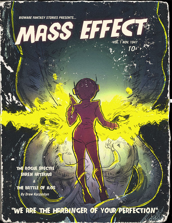 nerdsandgamersftw:  Pulp Novel: Mass Effect“A pulp fiction style cover for one