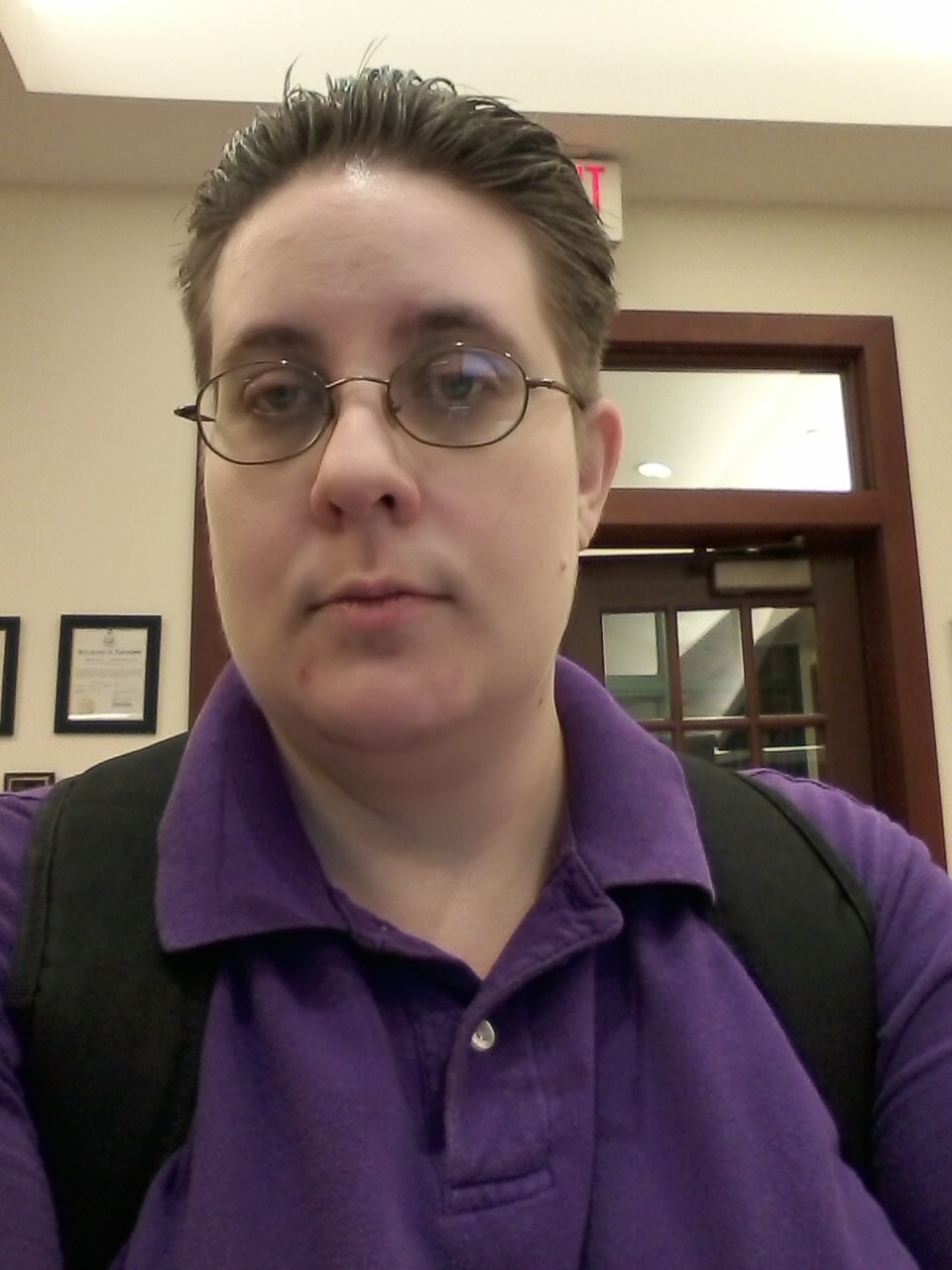 Missed selfie Sunday,  so here. New shirt and new haircut. Nook belongs to the job