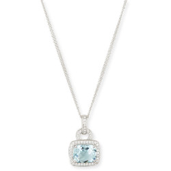 wishbeastamer:  Frederic Sage Roma Aquamarine &amp; Diamond Pendant Necklace - Green   ❤ liked on Polyvore (see more pave diamond pendants)