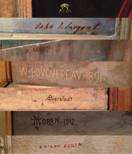 cavetocanvas: Whenever I visit art museums, I’m always fascinated by artist signatures and col