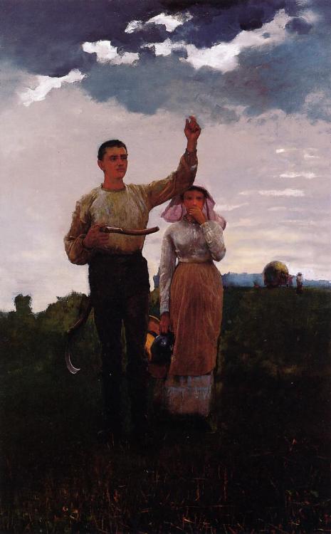 artist-homer: Answering the Horn, 1876, Winslow HomerMedium: oil,canvaswww.wikiart.org/en/wi