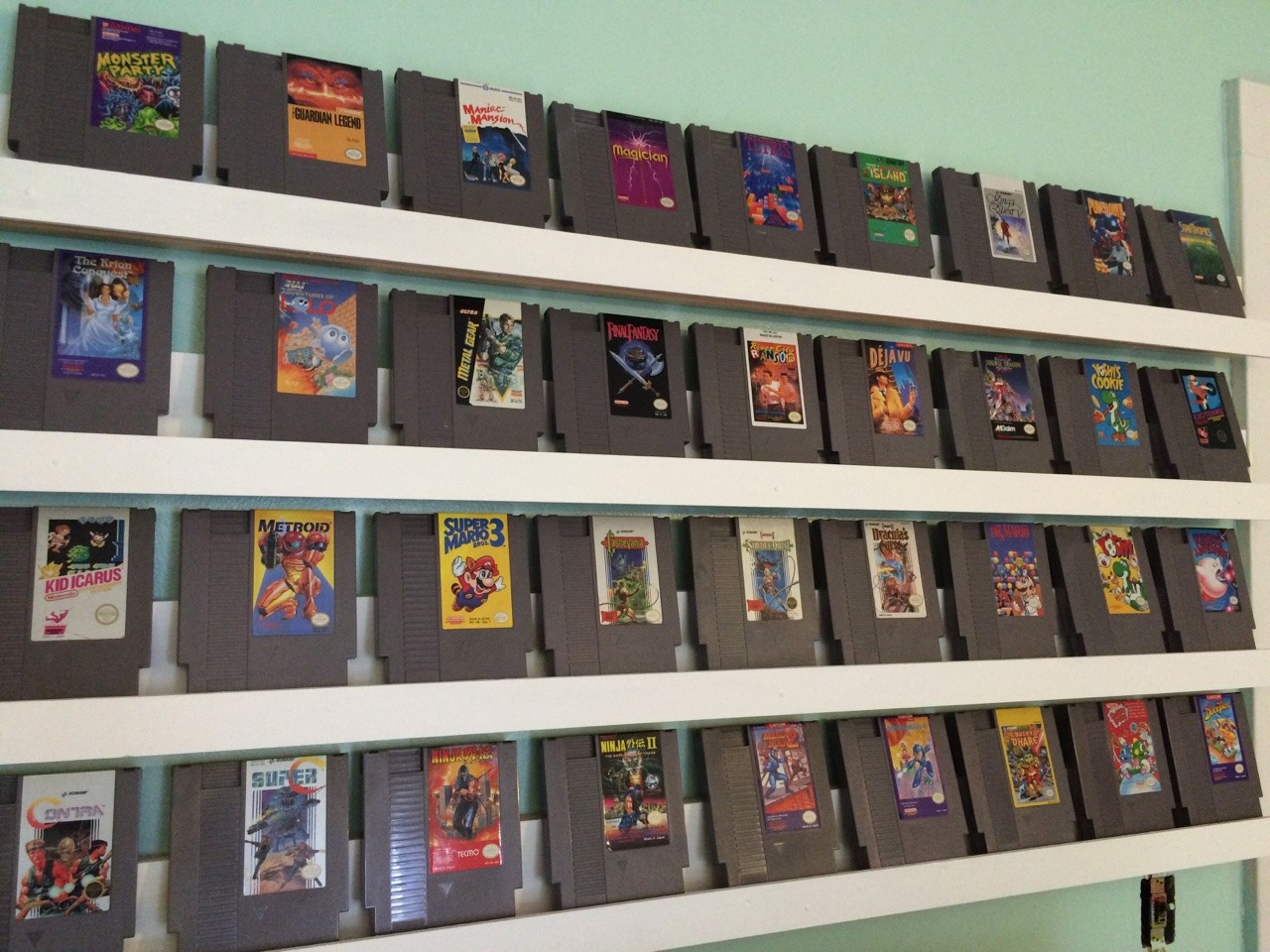 8bitrevolver:  Retro Game Room Version 2 I needed to patch the walls and paint, so