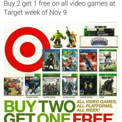 For those that aren&rsquo;t aware, Target has Buy any 2 video games for any system, get 1 free. ANY GAMES across ALL SYSTEMS!!