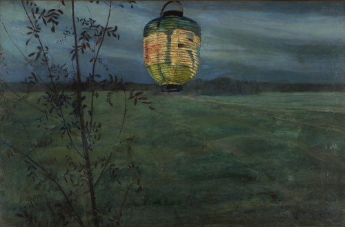 peaceinthestorm:Oda Krohg (1860-1935, Norwegian) ~ Chinese Lantern (By the Meadow), 1889 [Source: mu