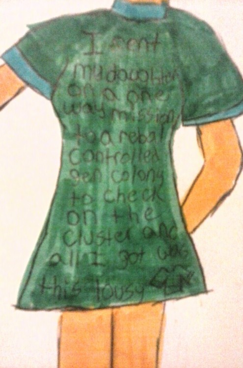 Lol kinda hard to see but I wrote it on this t-shirt(Submitted by derpypony123) (Actual shirt design)