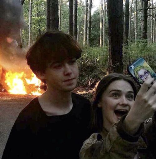  katsuki loves taking selfies with explosions 